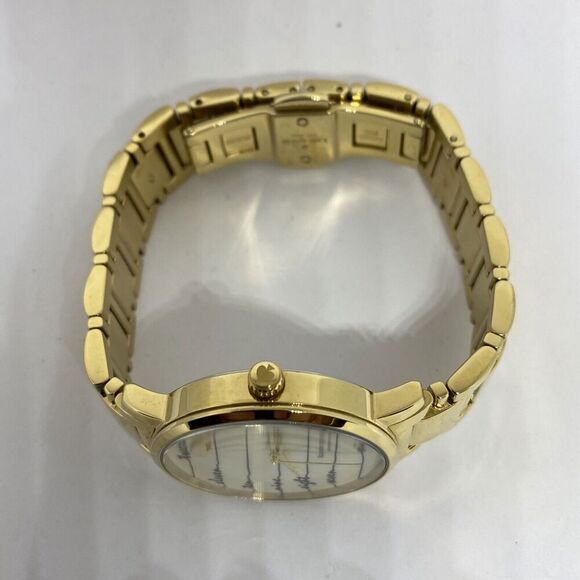 Kate Spade KSW1060 Women's Gold Stainless Steel Analog Cream Dial Watch JK827 - Picture 8 of 12